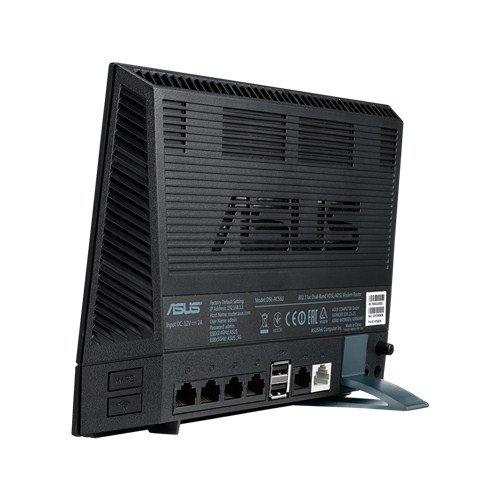 Asus DSL-AC56U AC1200 WLAN-Modemrouter (VDSL2 / ADSL2/2+, 802.11ac, EU Multi-Annex Modus, Gigabit LAN, USB 2.0, Serverfunktion) schwarz -