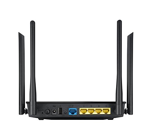 Asus RT-AC1200G+ Dual-Band WLAN Router (802.11ac, Gigabit LAN/WAN, USB 2.0, Server-Funktionen, IPv6, 8x SSID, AiRadar) -