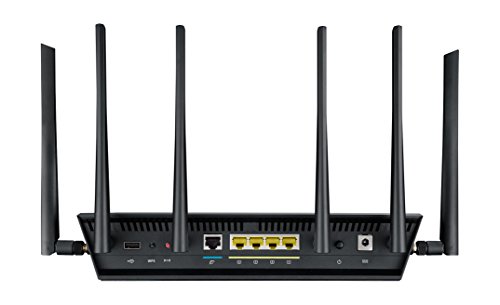 Asus RT-AC3200 Black Diamond Dual-Band Power WLAN Router (802.11 a/b/g/n/ac, Gigabit LAN/WAN, USB 3.0, Print FTP UPnP VPN Server, IPv6, SSID, AiRadar, Tri-Band) -
