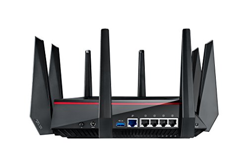 Asus RT-AC5300 Pro-Gamer WLAN Router (Ping Beschleuniger, Link Aggregation, 1.4 GHz Dual-Core CPU, App Steuerung, AiProtection by Trendmirco, Wave2 Mu-Mimo, Multifunktion-USB 3.0) -