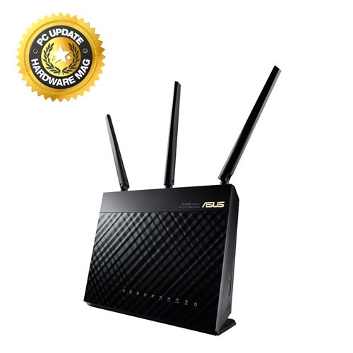 Asus RT-AC68U AC1900 Black Diamond Dual-Band Power WLAN Router (802.11 a/b/g/n/ac, Gigabit LAN/WAN, USB 3.0, Print FTP UPnP VPN Server, IPv6, SSID, AiRadar) -