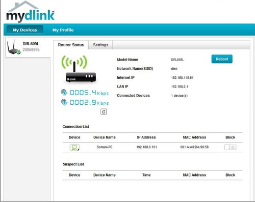 D-Link DIR-605L/E N300 schnurloser Cloud Router (Fast Ethernet, 2,4 GHz, 4-Port-Switch) -