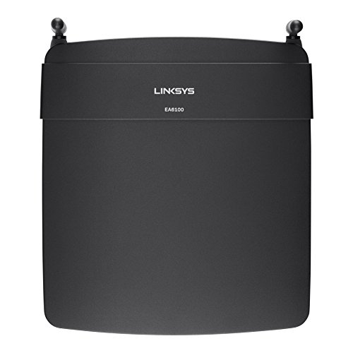Linksys EA6100-EJ Wireless AC1200 Router (1200Mbit/s, PoE+, Dual Band, 4 Gigabit Ethernet Ports, USB 2.0, Smart WiFi app), schwarz -