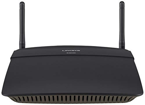 Linksys EA6100-EJ Wireless AC1200 Router (1200Mbit/s, PoE+, Dual Band, 4 Gigabit Ethernet Ports, USB 2.0, Smart WiFi app), schwarz -
