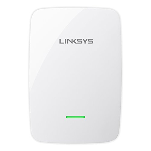 Linksys RE4100W-EU N600 WLAN Repeater (600 Mbit/s, Dual Band, Audio Streaming, WPS, Lan Port), weiss -