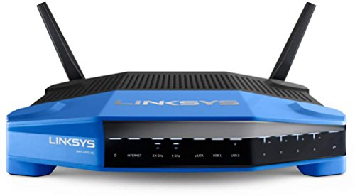 Linksys WRT1200AC-EU Wireless AC1200 Open Source Router (1200Mbit/s, Dual Band, 4 Gigabit Ethernet Ports, 1x USB 3.0, Smart WiFi app), schwarz -
