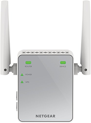 NETGEAR EX2700-100PES N300 Universal WLAN Range Repeater (300Mbit/s, LAN-Port, WPA) weiß/grau -