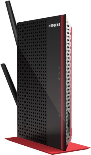 NETGEAR EX6200-100PES Universal WLAN Repeater (5 LAN-Ports, USB 3.0, 1200Mbps) schwarz/rot -