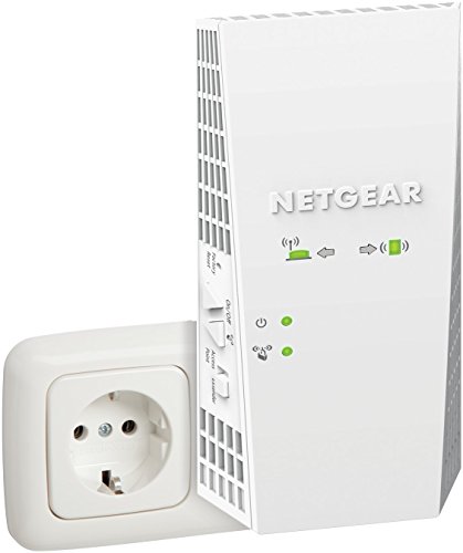 NETGEAR EX6400-100PES Dual-Band-WLAN (bis zu 1900Mbit/s, FastLane Technologie, Ethernet-Port, Push 'N' Connect WiFi Protected Setup WPS, Simultanes Dual-Band-WLAN) -