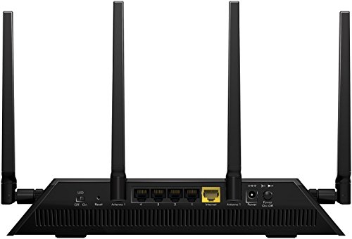 Netgear Nighthawk R7800-100PES X4S AC2600 Gigabit Wireless 802.11ac Gaming Router (MU-MIMO, 160Mhz, Quad Stream, 2x USB 3.0, eSATA, 2600Mbit/s, Beamforming+) schwarz -