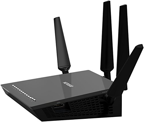 Netgear R7800-100UKS) Nighthawk X4S 1733 (800 + Mbps) Quad Stream Gigabit Kabel Smart Wireless 11 AC Gaming Router Fast (AC2600 Mbps) -