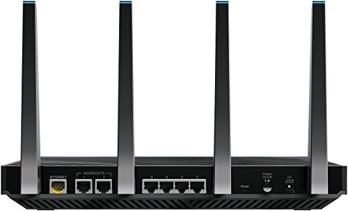 Netgear R7800-100UKS) Nighthawk X4S 1733 (800 + Mbps) Quad Stream Gigabit Kabel Smart Wireless 11 AC Gaming Router Fastest (AC5300 Mbps) -
