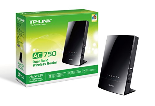 TP-Link Archer C20i AC750 WLAN Dual Band Router (für Anschluss an Kabel-/DSL-/Glasfasermodem 802.11b/g/n/ac, 750MBit/s, LAN, WAN, USB 2.0) -