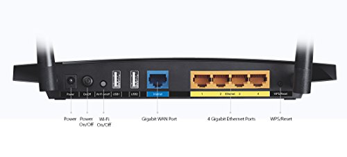 TP-Link Archer C5 V2 WLAN Dualband Gigabit Router (für Anschluss an Kabel-/DSL-/Glasfasermodem IPV6, 802.11b/g/n/ac, 1167Mbit/s, LAN, WAN, USB 2.0) -