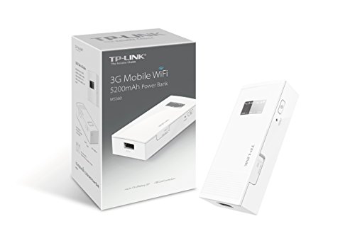 TP-Link M5360 Mobiler MIFI WLAN-Router mit Power Bank (WiFi Hotspot, 5200mAh interne Akku, SIM-Kartensteckplatz, OLED-Display, microSD-Kartenslot, HSPA+, 3G) -